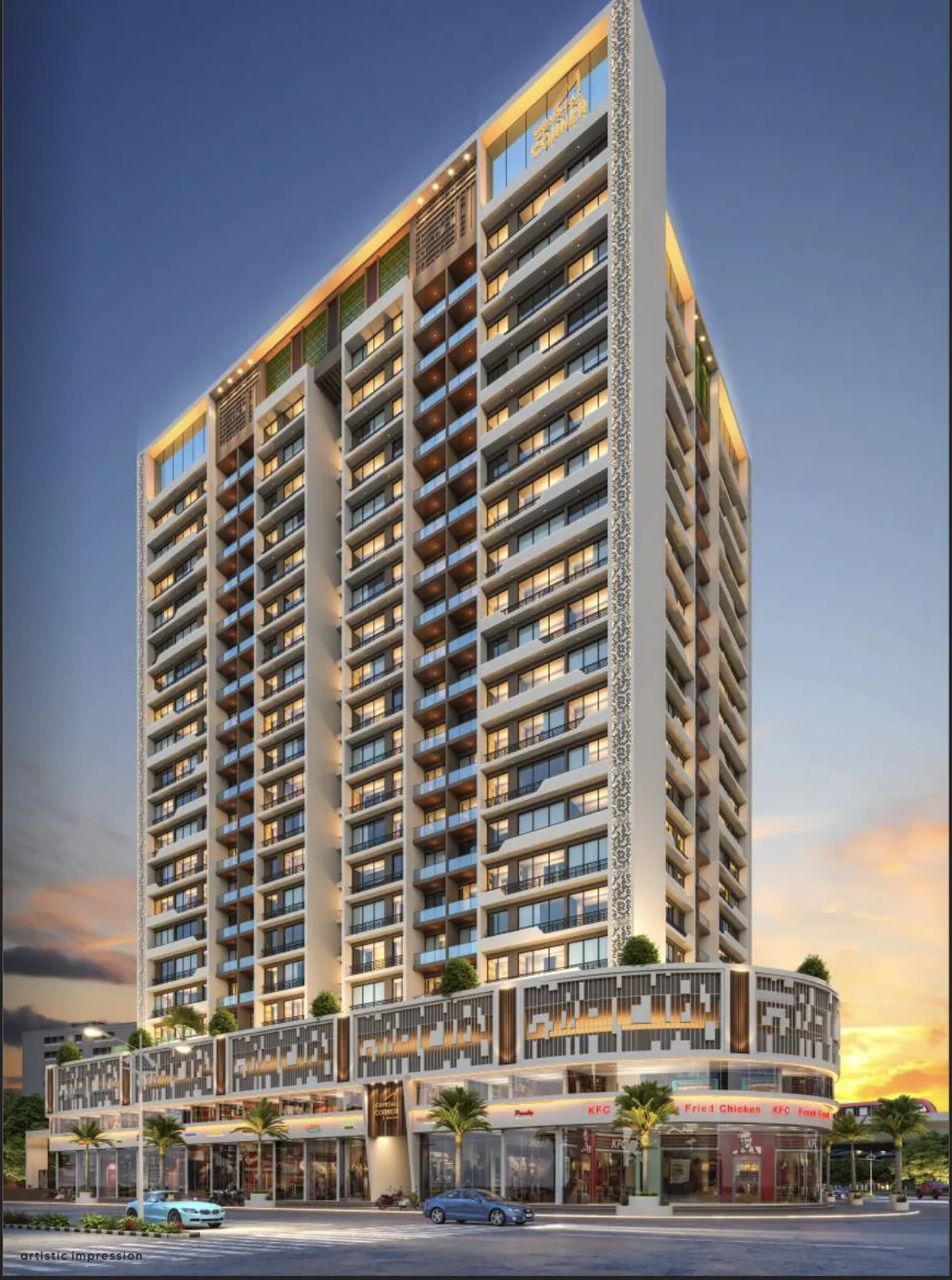 Hitech Crystal Corner in Plot 110, Gharkul Road, Sector 11, Kharghar, Navi Mumbai 410210